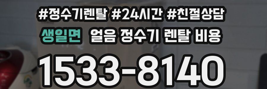 생일면 얼음 정수기 렌탈 비용