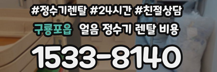 구룡포읍 얼음 정수기 렌탈 비용