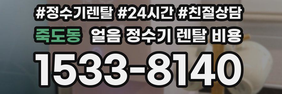 죽도동 얼음 정수기 렌탈 비용