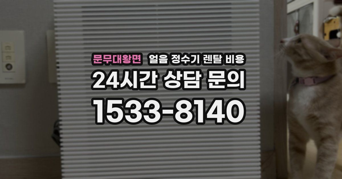문무대왕면 얼음 정수기 렌탈 비용