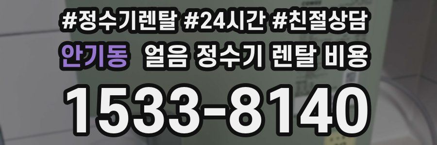 안기동 얼음 정수기 렌탈 비용