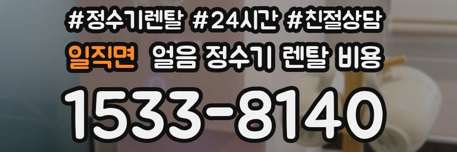 일직면 얼음 정수기 렌탈 비용