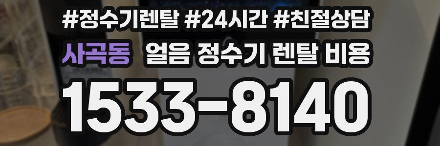 사곡동 얼음 정수기 렌탈 비용
