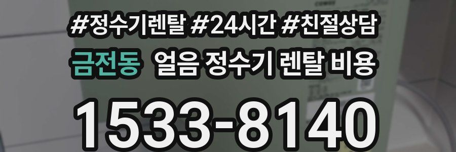 금전동 얼음 정수기 렌탈 비용