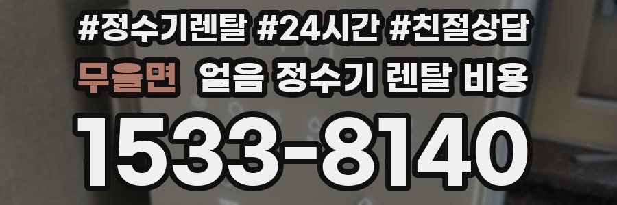 무을면 얼음 정수기 렌탈 비용