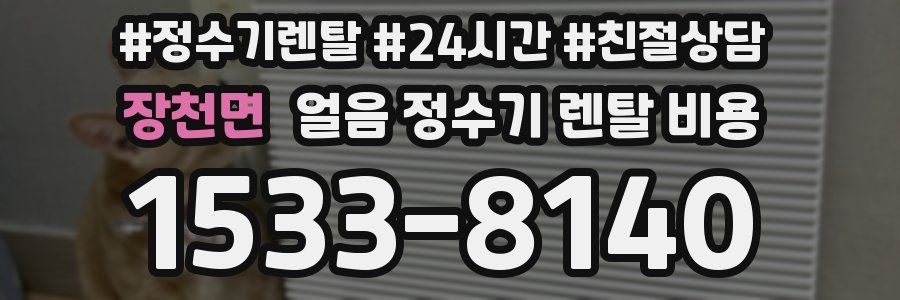 장천면 얼음 정수기 렌탈 비용