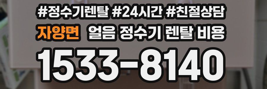 자양면 얼음 정수기 렌탈 비용