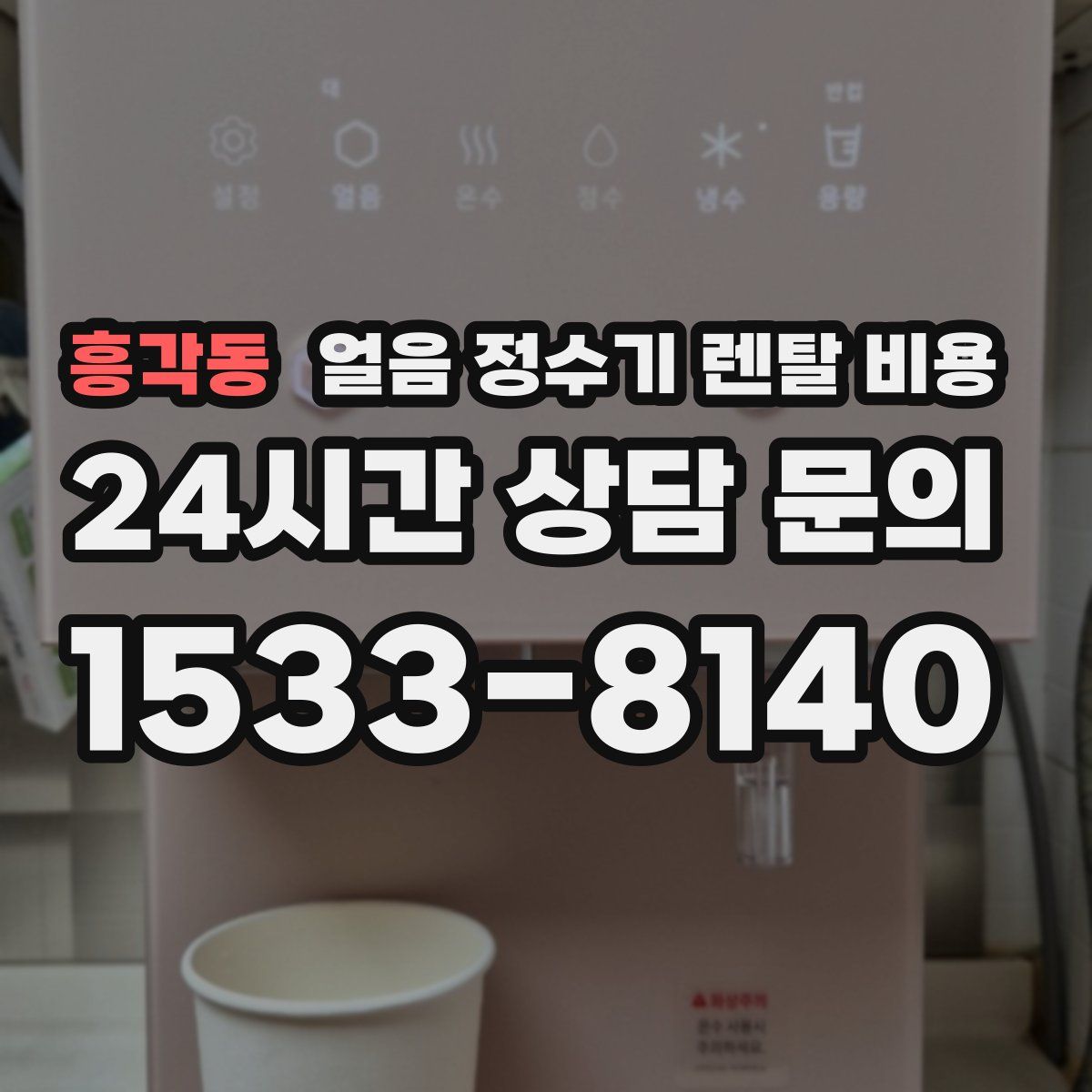 흥각동 얼음 정수기 렌탈 비용