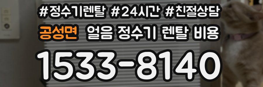 공성면 얼음 정수기 렌탈 비용