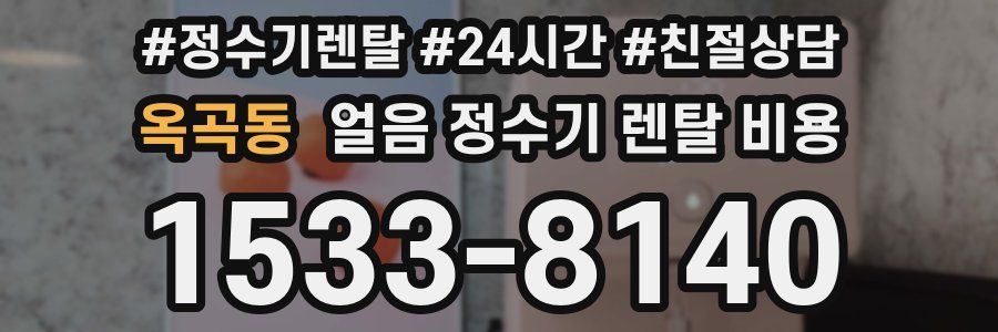 옥곡동 얼음 정수기 렌탈 비용