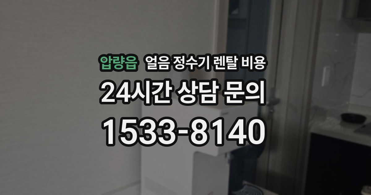 압량읍 얼음 정수기 렌탈 비용