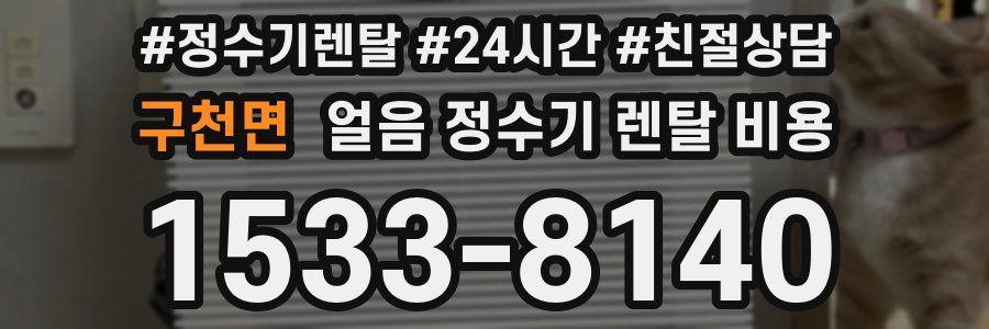 구천면 얼음 정수기 렌탈 비용