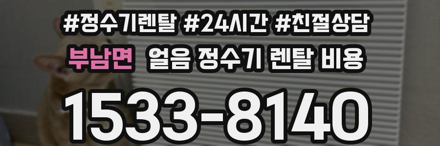 부남면 얼음 정수기 렌탈 비용