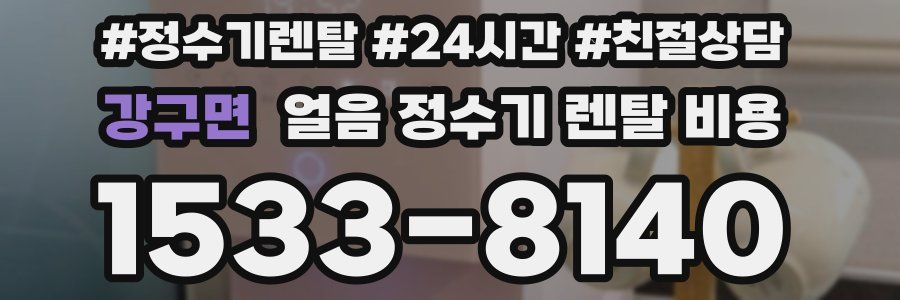 강구면 얼음 정수기 렌탈 비용