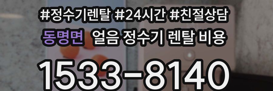 동명면 얼음 정수기 렌탈 비용