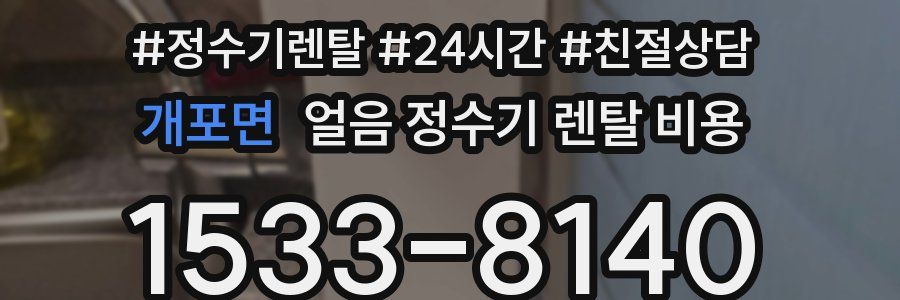 개포면 얼음 정수기 렌탈 비용