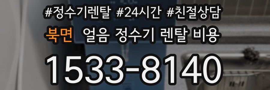 북면 얼음 정수기 렌탈 비용