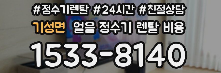 기성면 얼음 정수기 렌탈 비용