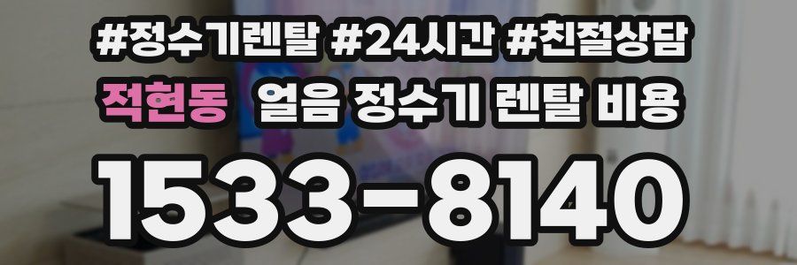 적현동 얼음 정수기 렌탈 비용