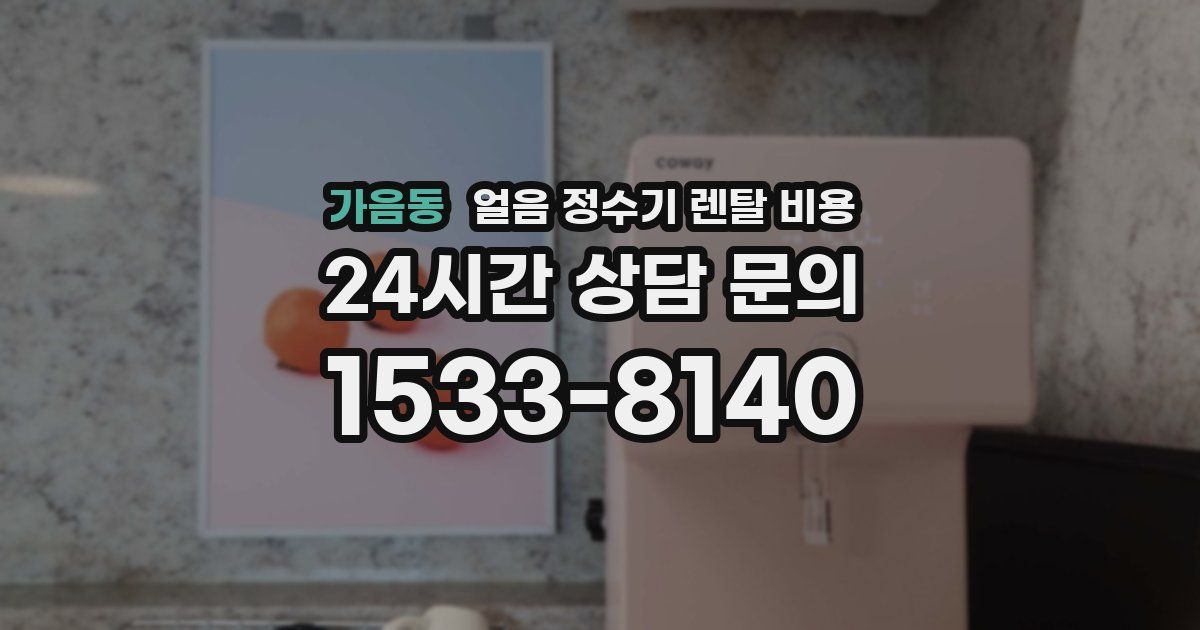 가음동 얼음 정수기 렌탈 비용