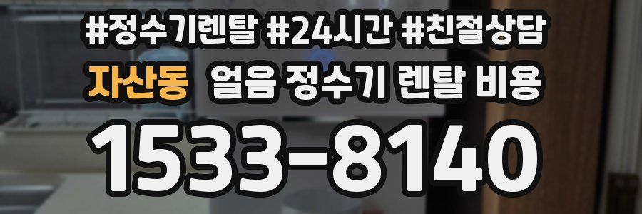 자산동 얼음 정수기 렌탈 비용