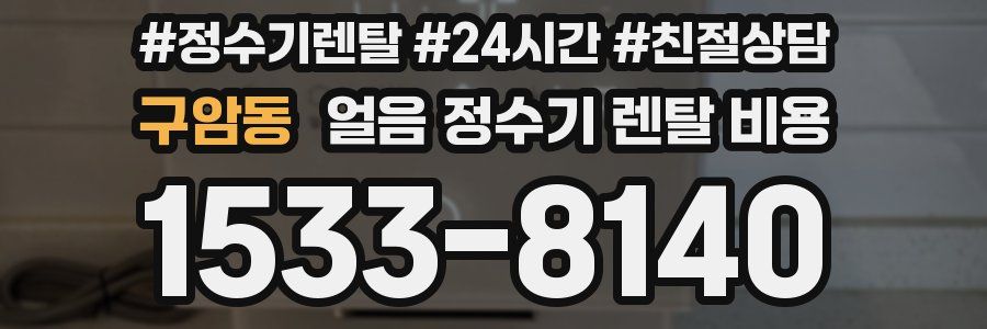 구암동 얼음 정수기 렌탈 비용