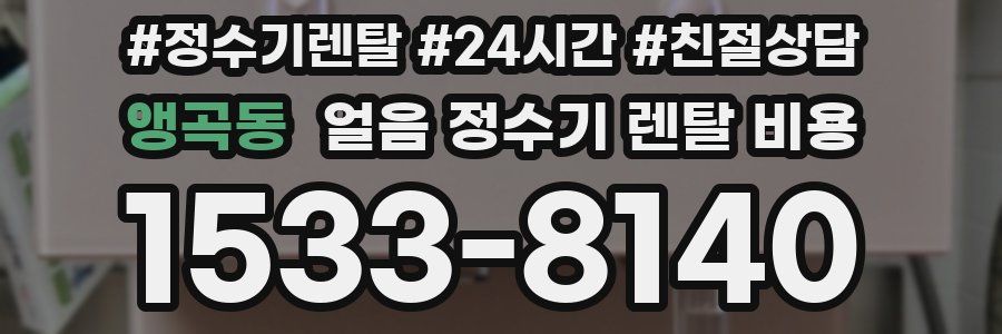 앵곡동 얼음 정수기 렌탈 비용