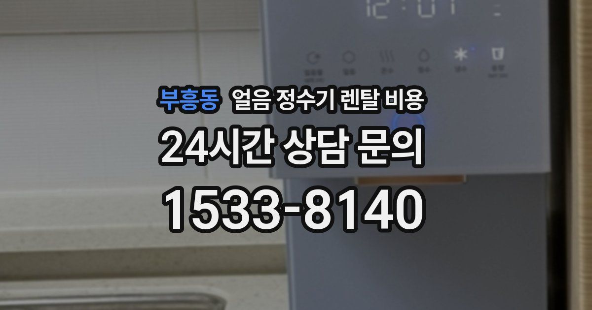 부흥동 얼음 정수기 렌탈 비용