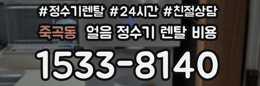 죽곡동 얼음 정수기 렌탈 비용