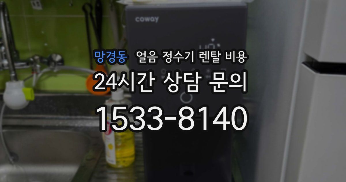 망경동 얼음 정수기 렌탈 비용