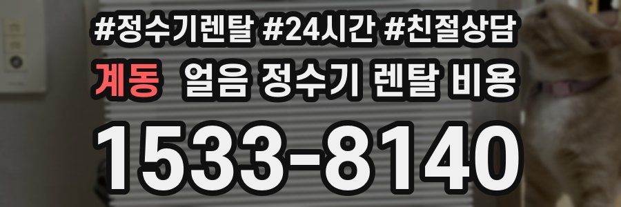 계동 얼음 정수기 렌탈 비용