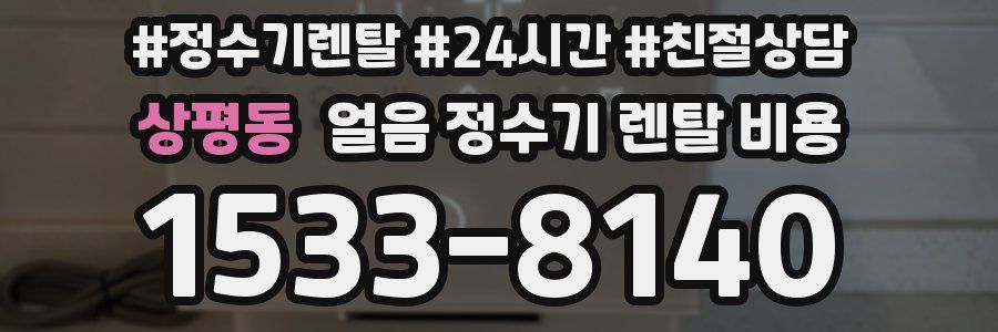 상평동 얼음 정수기 렌탈 비용