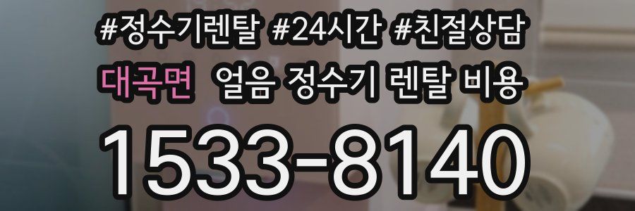 대곡면 얼음 정수기 렌탈 비용