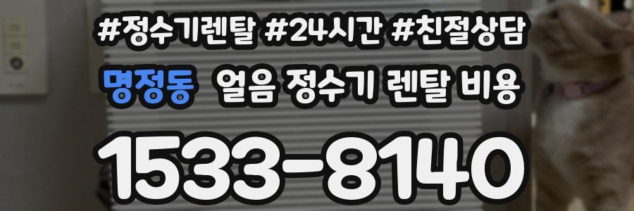 명정동 얼음 정수기 렌탈 비용