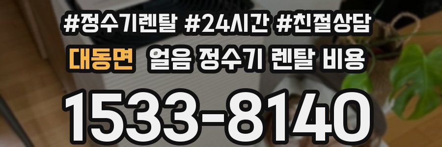 대동면 얼음 정수기 렌탈 비용