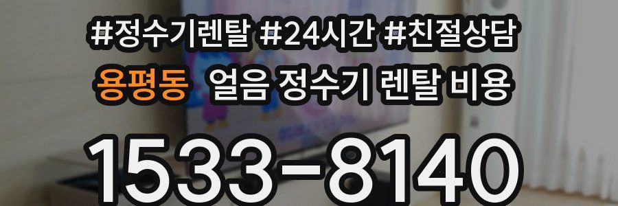 용평동 얼음 정수기 렌탈 비용