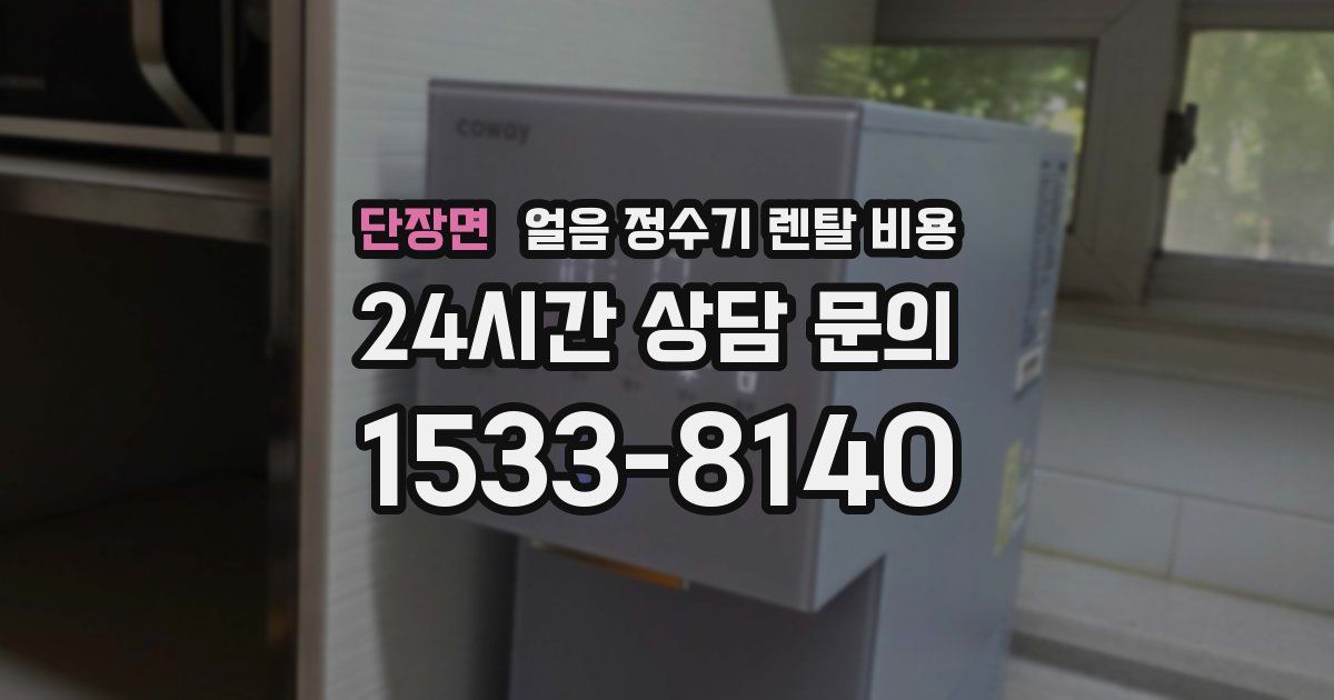 단장면 얼음 정수기 렌탈 비용