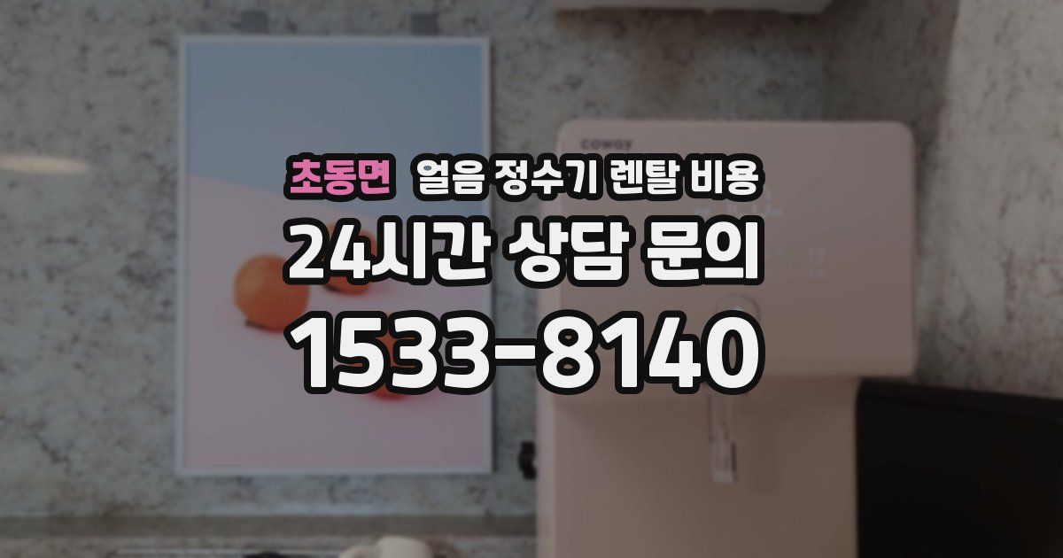 초동면 얼음 정수기 렌탈 비용