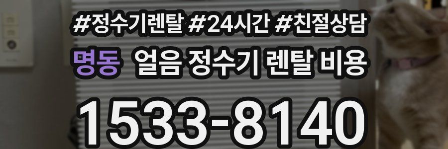 명동 얼음 정수기 렌탈 비용