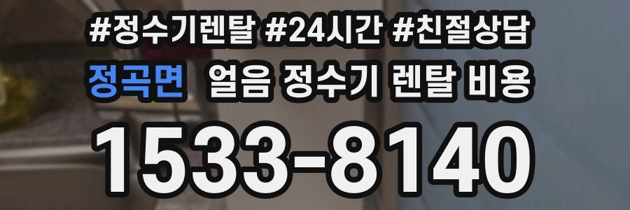 정곡면 얼음 정수기 렌탈 비용