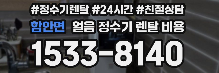 함안면 얼음 정수기 렌탈 비용