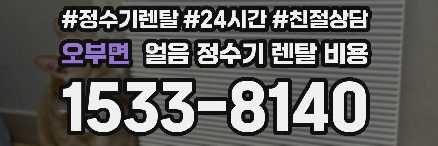 오부면 얼음 정수기 렌탈 비용