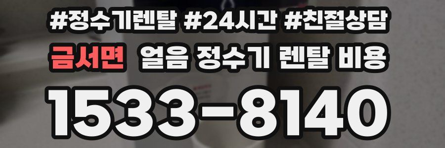 금서면 얼음 정수기 렌탈 비용