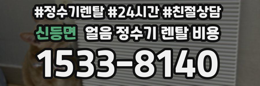 신등면 얼음 정수기 렌탈 비용