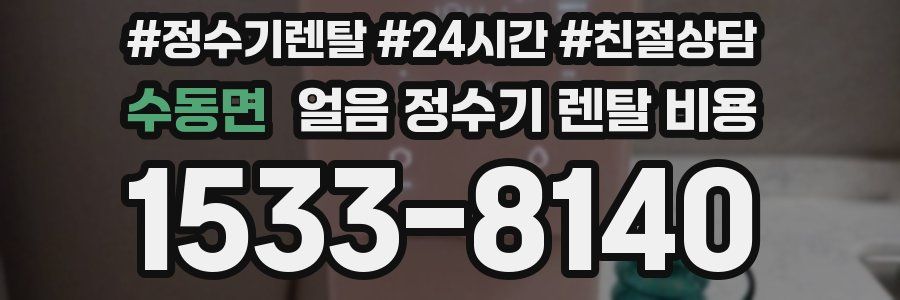 수동면 얼음 정수기 렌탈 비용