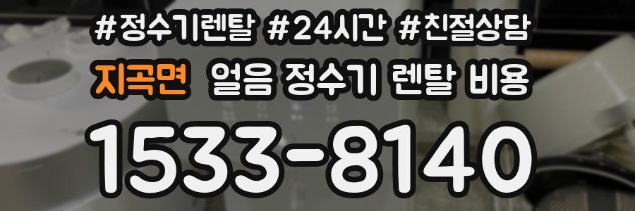 지곡면 얼음 정수기 렌탈 비용