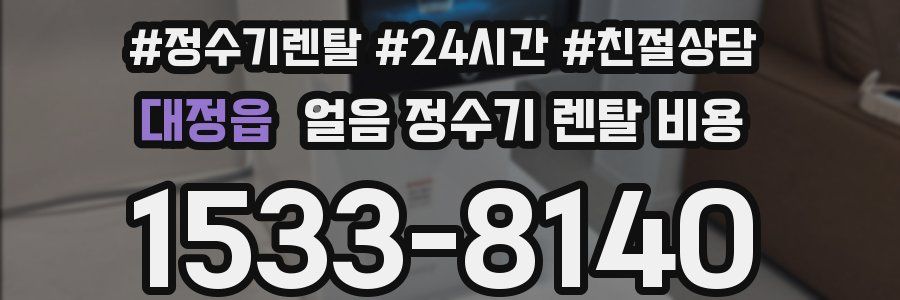 대정읍 얼음 정수기 렌탈 비용