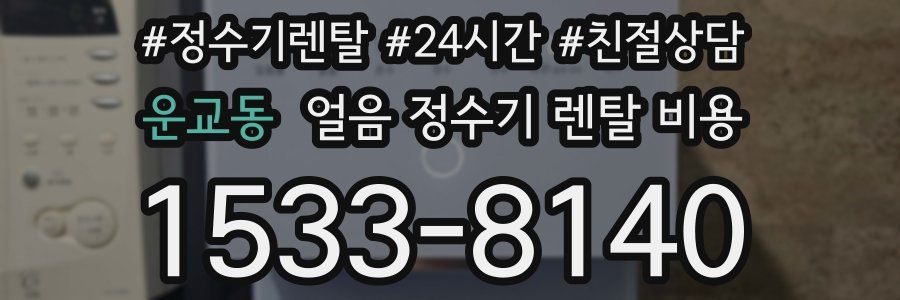 운교동 얼음 정수기 렌탈 비용