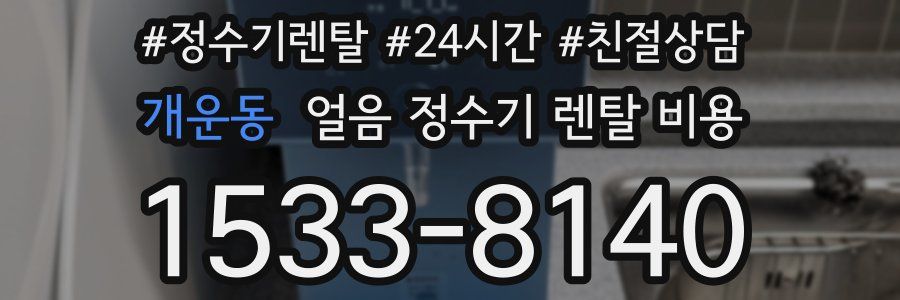 개운동 얼음 정수기 렌탈 비용