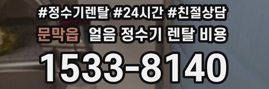 문막읍 얼음 정수기 렌탈 비용